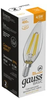 Лампа светодиодная Gauss Basic Filament E14 4.5Вт 2700K 1031115