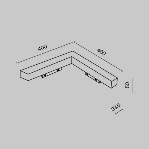 Трековый светильник Магнитная трековая система 35мм GRAVITY Basis Angle, LED 30W, 3000K, Черный (Maytoni Technical, TR078-2-24W3K-B) - Amppa.ru