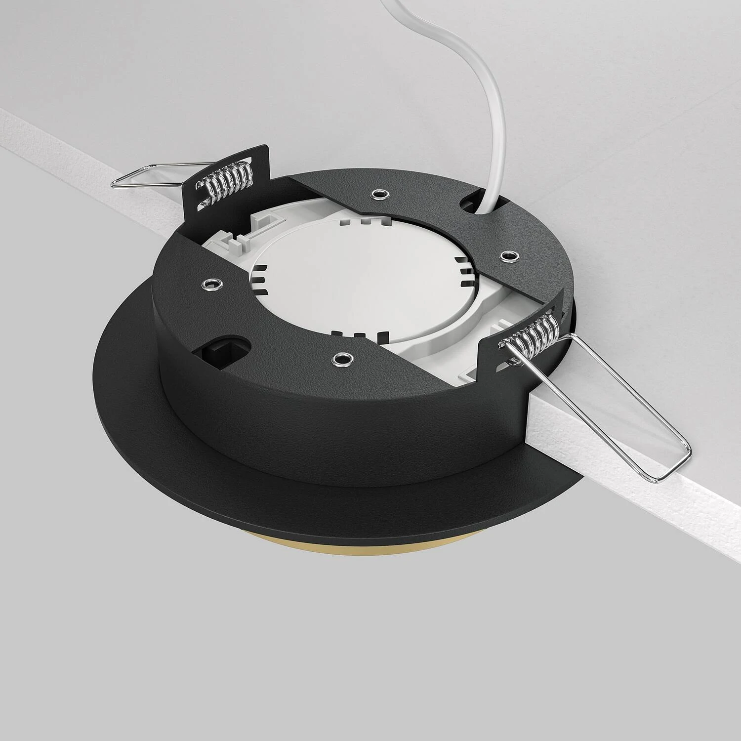 Встраиваемый светильник Downlight Hoop, 1xGX53 Черный с Золотом (Maytoni Technical, DL086-GX53-RD-BG) - Amppa.ru