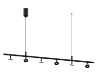 Корпус светильника подвесной поворотный для насадок D60 C9006/6 SBK черный песок 1200*60*1200mm MR16 GU5.3/6 (Ambrella Light, C9006)